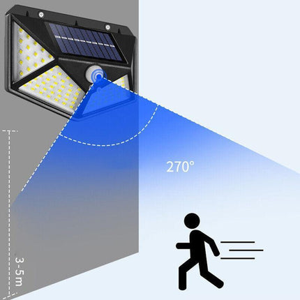 4PCS 100 LED Solar Power Motion Sensor Light Outdoor Security Garden Waterproof - Aimall