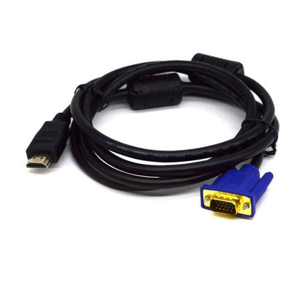 HDMI Male to VGA Male Cable Adapter Monitor Lead HD 15Pin 1080P Converter Laptop - Aimall
