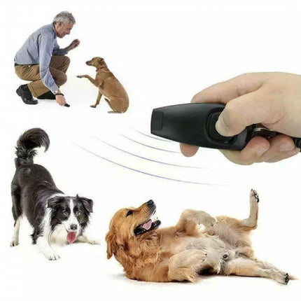 Dog Training Whistle Clicker Combo to Stop Pet Barking Obedience Train Skills AU - Aimall