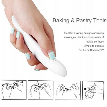 Electrical Latte Art Pen For Coffee Cake Spice Pen Decor Cake Carving Coffee AU - Aimall