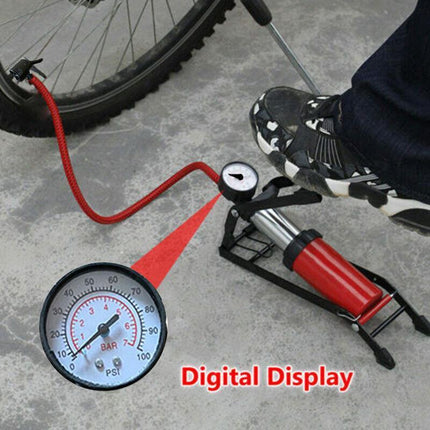 High Pressure Foot Pump Bicycle Ball Motorbike Car Type Inflator Tire Air Pump - Aimall