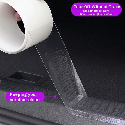 Car Door Sill Protector Edge Sticker Carbon Fiber Rubber DIY Guard Bumper Strip - Aimall