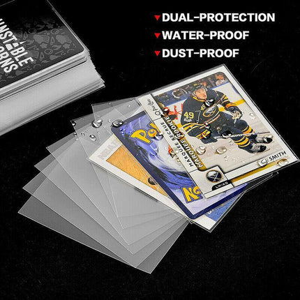 Ultra Soft Trading Card Sleeves Clear Penny Protector 100PCS for Pokemon NBA YuGiOh - Aimall