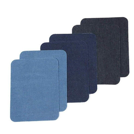 12PCS Assorted Iron On Denim Fabric Mending Patches Repair Kits For Denim Jeans - Aimall