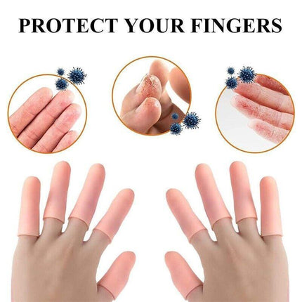 5PCS Silicone Finger Protector Finger Caps Tube Anti-slip Finger Cover AU Stock - Aimall