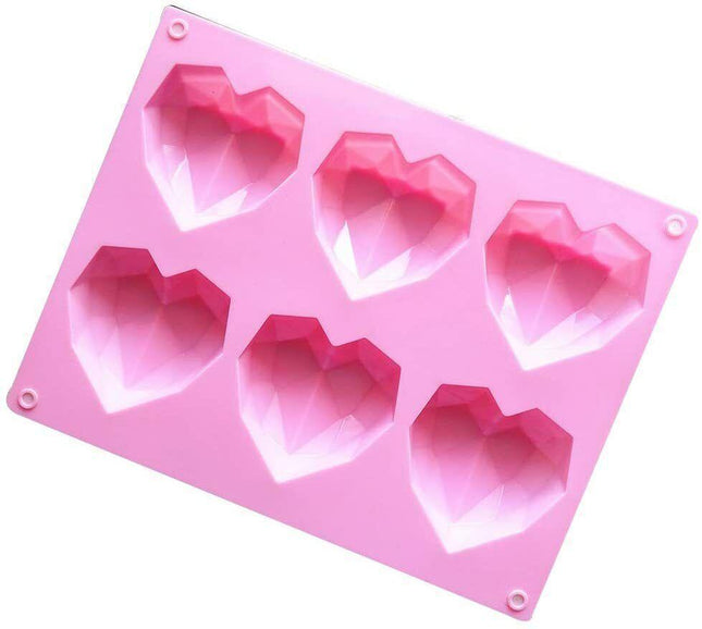 Heart Shape Candy Cake Chocolate Mould 3D Fondant Mold Silicone Sugar Craft DIY - Aimall