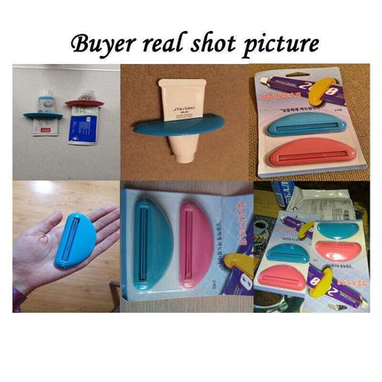 2PCS Plastic Toothpaste Tube squeezer Cream Dispenser Press Rolling Roller Tool - Aimall