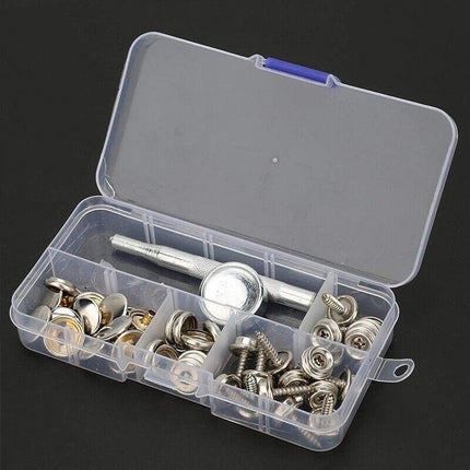62PCS Stainless Steel Canvas to Screw Press Stud Snap Kit Boat Cover OZ Stock - Aimall