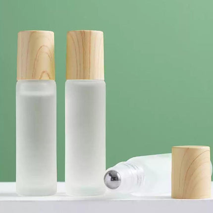 5X10ml Glass Bottle Roller Rollerball Perfume Frosted Essential Oil Roll On Ball - Aimall