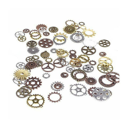 100g Assorted Gears Steampunk Cogs Gears Pendants Clock Wheels Gear Mix DIY Craf - Aimall