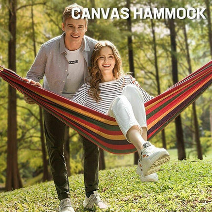 Outdoor Double Hammock Bed Swinging Camping Hanging Tree Strap Hook MEL AU - Aimall