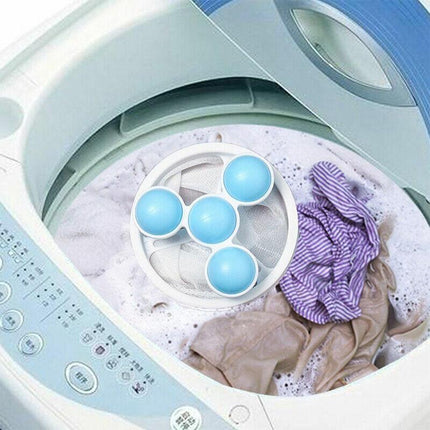 2 PCS Reusable Hair Lint Catcher Removal Net Bag Wash Machine Float Filter - Aimall