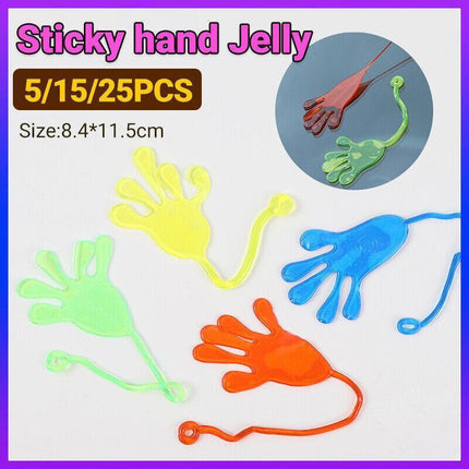 UP25xSticky Hands Stretchy Jelly Kids Toy Party Favour Novelty Gift Stock Filler - Aimall