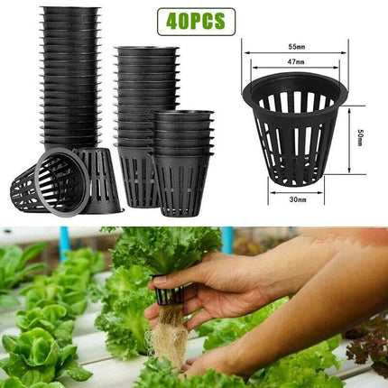 40pcs Hydroponics Plant Grow Net Cup Mesh Pot Basket Mesh Aeroponic Aquaponic AU - Aimall
