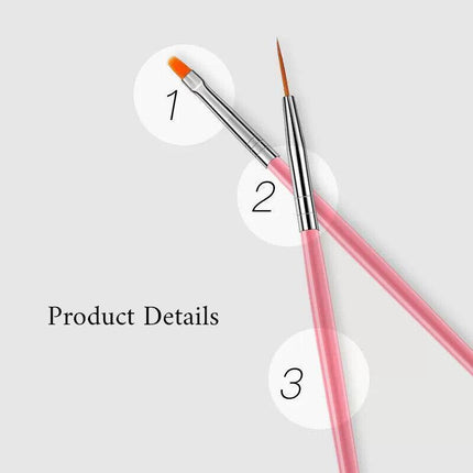 Nail Art Design Brushes Dotting Pen Tool Set Painting UV Gel Drawing Brush 15PCS - Aimall