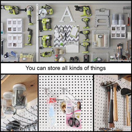 100x Pegboard Hooks Metal Panel Valcano Peg Board hook Steel 50 100 150 200 mm - Aimall
