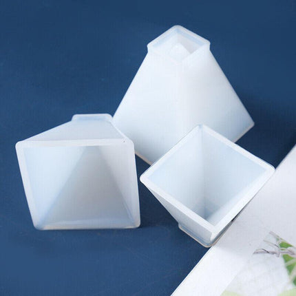 Pyramid Silicone Mold Epoxy Resin Jewelry Making Mould Pendant Craft DIY Supply - Aimall