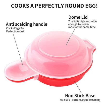 Easy Eggwich Microwave Egg Cooker Poacher Saves Time Eggs Made Easy Cooking 2PCS - Aimall