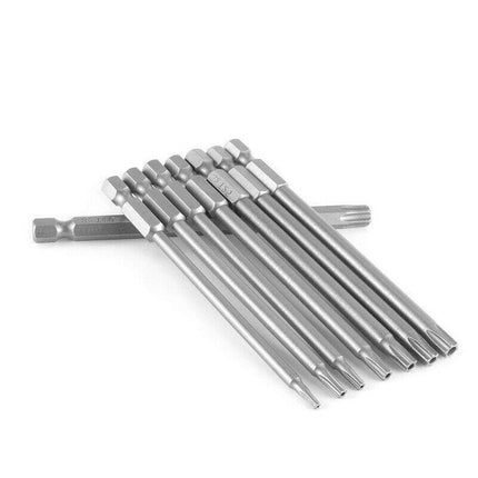8x T8-T40 Torx Screwdriver Bit Set Hex Security Magnetic Head 100mm Long New AU - Aimall