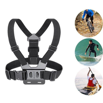 GoPro 3+ 4 5 6 7 8 Accessories Head Helmet Strap Chest Harness Mount Chesty - Aimall