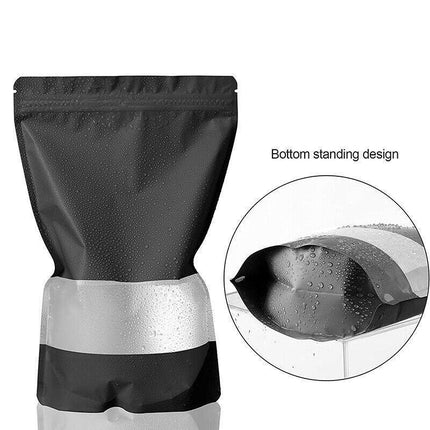 Window Black Matt Stand up Pouches Mylar Foil Bag Heat Seal Food Zipper Bag AU - Aimall