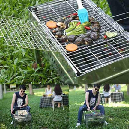 BBQ Fish Grilling Basket Grill Camping Net Meat Vegetable Cooking Kitchen Tool - Aimall