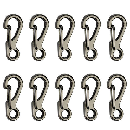 10/20x Mini Carabiner Alloy Key Buckle Keychain Snap Spring Clip Hook Tool DIY - Aimall