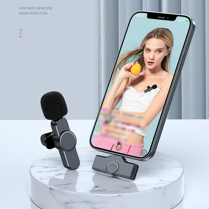 Wireless Lavalier Microphone Mic For Apple Phone iPhone ipad Vlog Live Stream - Aimall