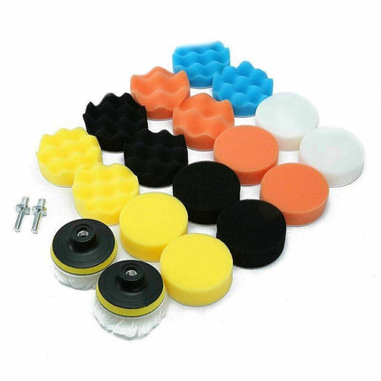 22pcs 3" Buffing Waxing Polishing Sponge Pads Kit Set For Car Polisher Drill AU - Aimall