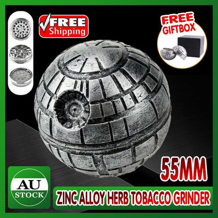 Metal Zinc Alloy Herb Grinder Hand Muller Smoke Crusher Spice Aluminum Wtih Box - Aimall