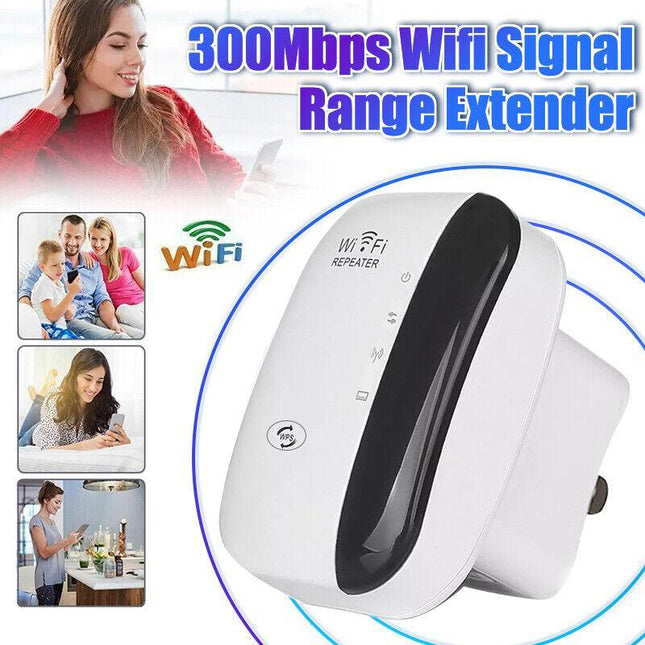 300 Mbps Wifi Extender Repeater Range Booster AP Router Wireless-N 802.11 AU - Aimall