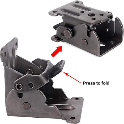 4*90 Degree Folding Table Leg Brackets Self Lock Foldable Hinge DIY Heavy Load - Aimall