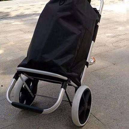 Shopping Cart Trolley Grocery Aluminium Foldable Luggage Wheels Basket Carts Bag - Aimall