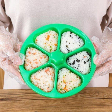 6 Holes Sushi Mold Onigiri Rice Ball Bento Press Maker Mold Kitchen Accessories - Aimall