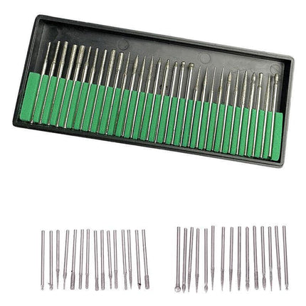 90PCS Diamond Burr Engraving Rotary Tool Drill Bit Kit Burrs DREMEL AU 90 pc 3mm - Aimall