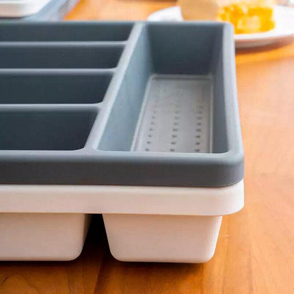 Kitchen Cutlery Large Tray Utensil Organiser Drawer Insert Divider Multi-purpose - Aimall