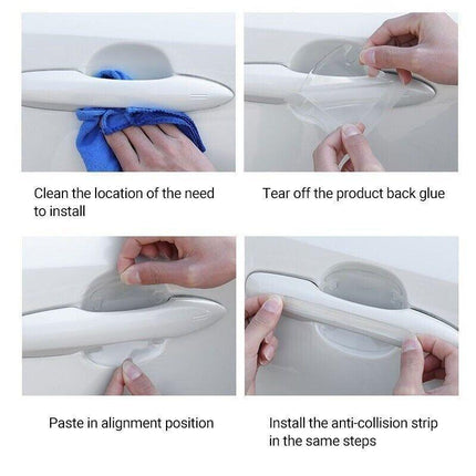Car Door Handle Scratch Protector Clear Anti-collision Strip Sticker Accessories - Aimall