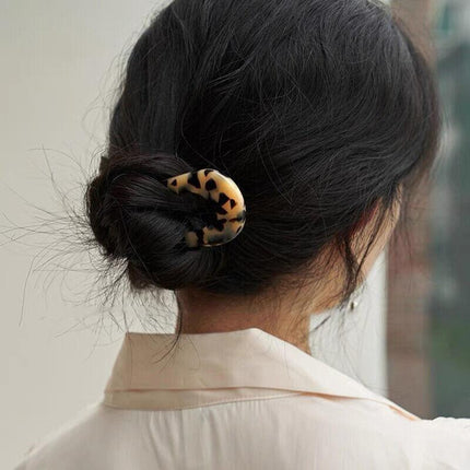 2PCS U-Shape Hair Clips Stick Tortoise Shell Hairstyle Hair Pin Hair Accessories - Aimall