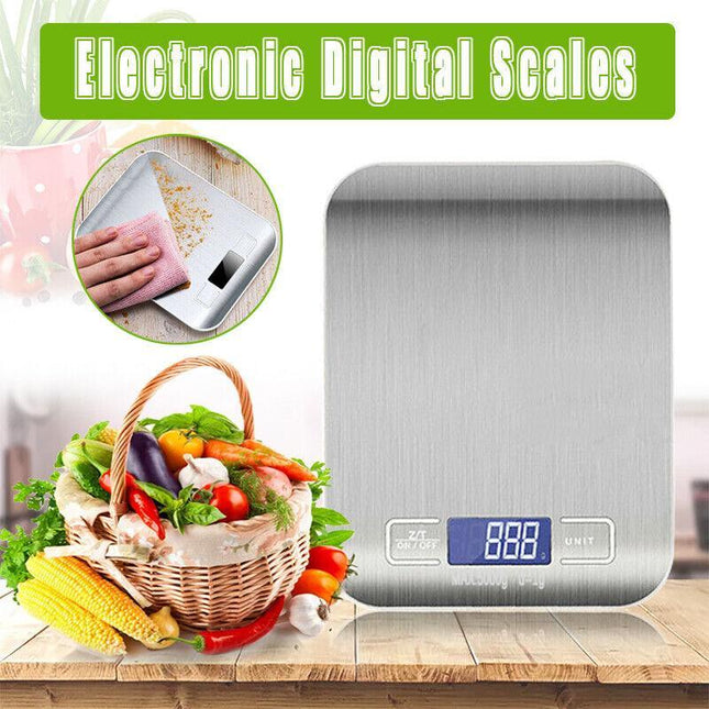 New 5kg 1g Electronic Digital Stainless Steel Kitchen Scale Postal Scales backli - Aimall