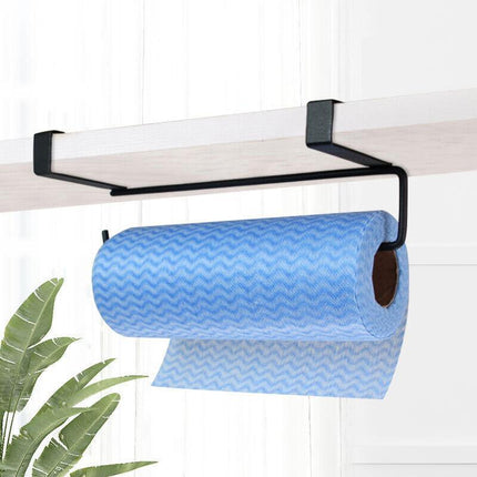 Paper Towel Holder Hanger Rack Under Cabinet Roll Cup Kitchen Shelf Organizer - Aimall