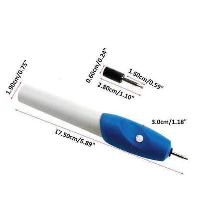 Electric Micro Engraver Pen Tip Engraving Cordless For Metal Jewelry Wood Glass - Aimall