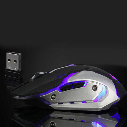 LED Wired Wireless Gaming Mouse USB Ergonomic Optical For PC Laptop Rechargeable - Aimall