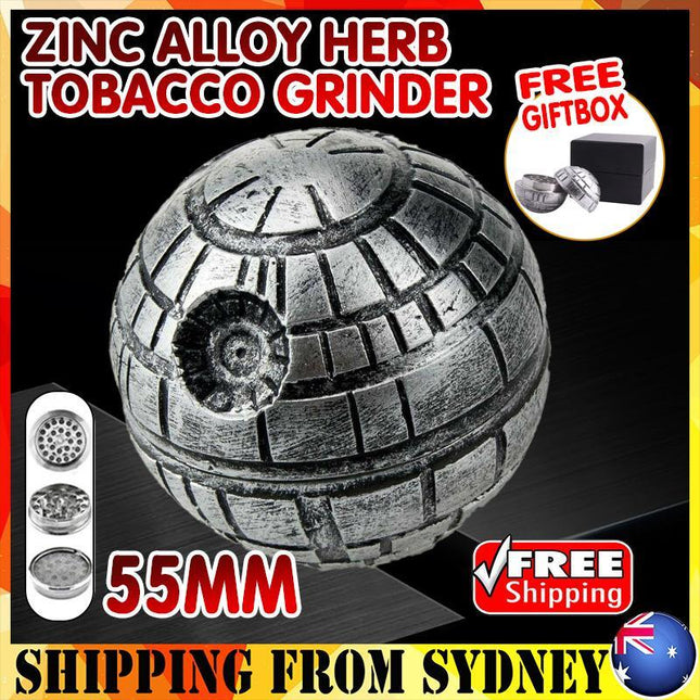 Metal Zinc Alloy Herb Grinder Hand Muller Smoke Crusher Spice Aluminum Wtih Box - Aimall