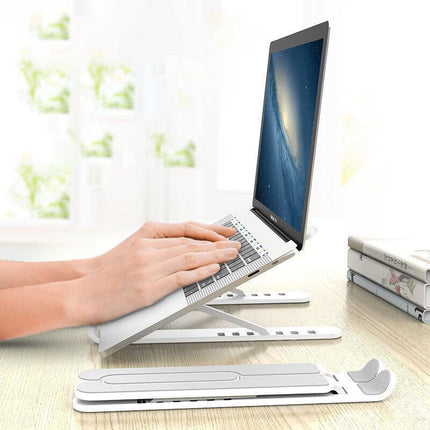 Folding Laptop Stand Portable Tablet Holder Bracket Desktop Adjustable Riser AU - Aimall