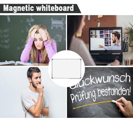 Portable Magnetic Home and Office Board Whiteboard 4 Sizes Marker Eraser Button - Aimall