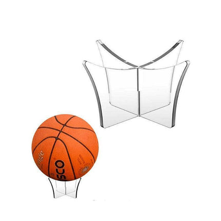 7.5CM Clear Acrylic Ball Stand Holder Display Rugby Basketball Football Soccer - Aimall