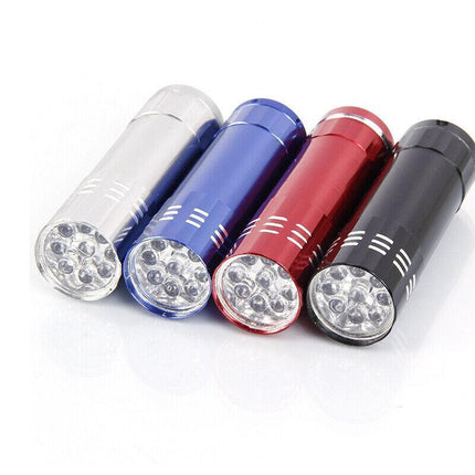 Mini Pocket 9 LED Camping Torch Ultra Flashlight Light Lamp Aluminum ( 1pc) AU - Aimall