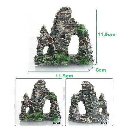 Aquarium Rockery Landscaping Cave Mountain View Decoration Ornament Fish Tank - Aimall