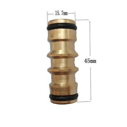 Garden Hose Connector Brass Copper Adapter Joiner 2 Way Fitting Male 48x15x9mm - Aimall