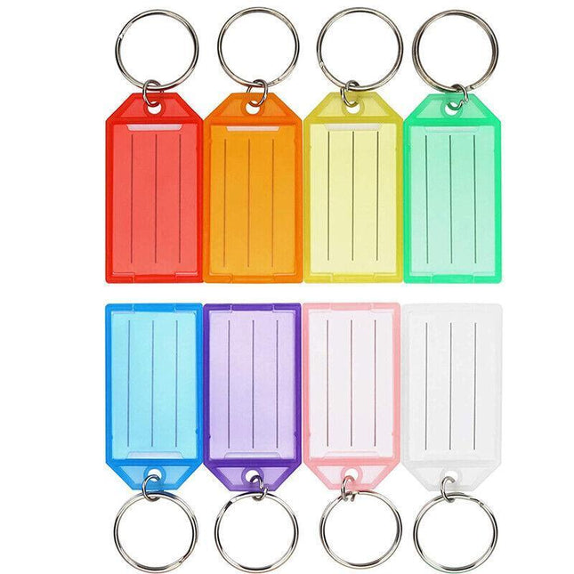 20PCS Plastic Key Tags With Split Ring Keys Identifier Bag/Luggage Labels Tag ID - Aimall